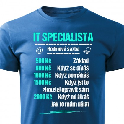 Tričko IT specialista - sazba
